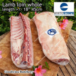 Lamb CHOP LOIN CHOPS / LAMB T BONE (cut from lamb shortloin) frozen 1 & 3/4" price/pack 700gr (brand Australia Wammco / WhiteStripe)